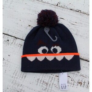 Baby Gap Boys Blue Monster Beanie Hat Size XS / S 12-24 Months NEW
